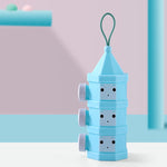 Outdoor Portable Detachable Layered Milk Powder Box Baby Sealed Milk Powder Box, 3 Grids, 4 Grids