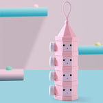 Outdoor Portable Detachable Layered Milk Powder Box Baby Sealed Milk Powder Box, 3 Grids, 4 Grids