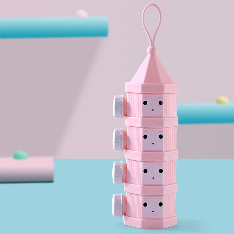 Outdoor Portable Detachable Layered Milk Powder Box Baby Sealed Milk Powder Box, 3 Grids, 4 Grids