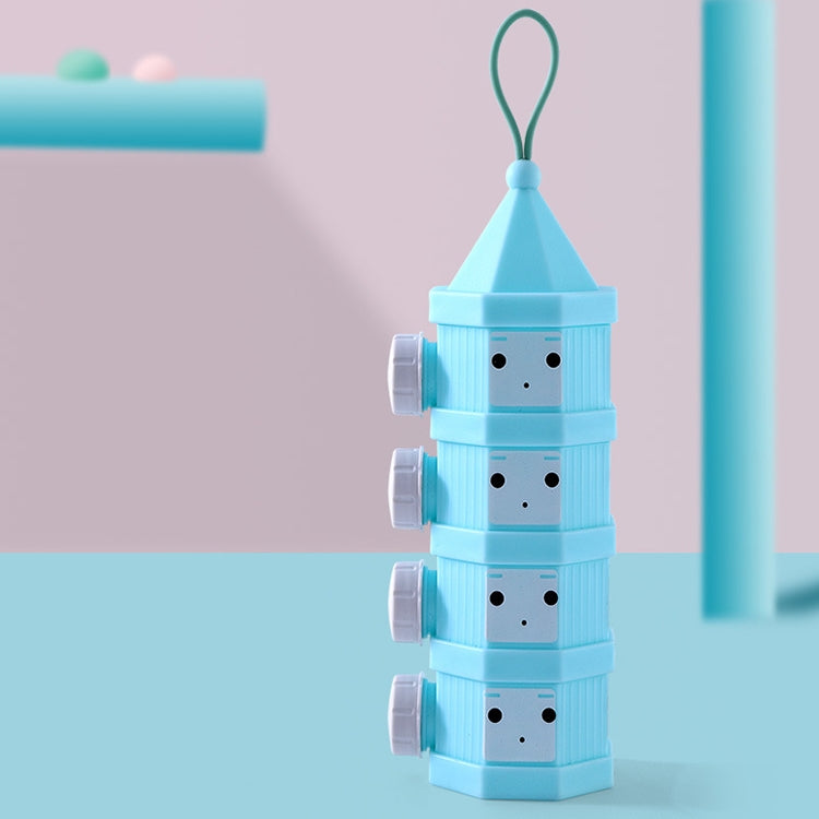 Outdoor Portable Detachable Layered Milk Powder Box Baby Sealed Milk Powder Box, 3 Grids, 4 Grids