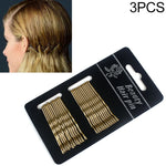 3 PCS Female Black Gold Barrettes Hair Clips Headbands Hair Accessories