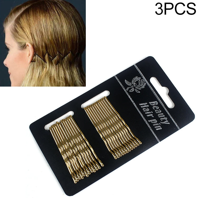 3 PCS Female Black Gold Barrettes Hair Clips Headbands Hair Accessories