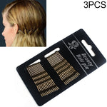 3 PCS Female Black Gold Barrettes Hair Clips Headbands Hair Accessories