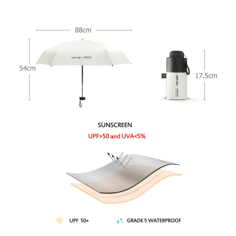 Mini Portable Umbrella Rain Women Windproof Durable 5 Folding Sun Umbrellas