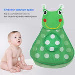 Baby Shower Bath Toys Storage Mesh Bag with Strong Suction Cups, Yellow, Green