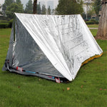 Emergency Simple Tent Outdoor Rescue Blanket First Aid Sunscreen Insulation Blanket, Silver, Orange