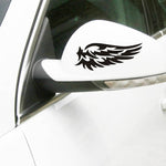 5 PCS Guardian Angel Wings Lovely Reflective Car Stickers Fashion Car Rearview Mirror For Strip Subsection, Black, White