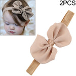 2 PCS Baby Headband Ribbon Chiffon Bow Children Hair Band Headwear