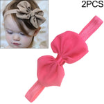 2 PCS Baby Headband Ribbon Chiffon Bow Children Hair Band Headwear