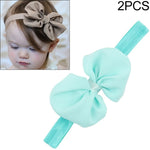 2 PCS Baby Headband Ribbon Chiffon Bow Children Hair Band Headwear