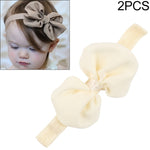 2 PCS Baby Headband Ribbon Chiffon Bow Children Hair Band Headwear