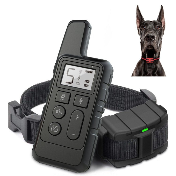 500m Dog Training Bark Stopper Remote Control Electric Shock Waterproof Electronic Collar