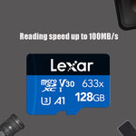 Lexar 633x 128GB  High-speed Driving Recorder Dedicated TF Card Mobile Phone Memory Card, 128GB