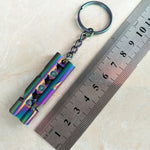 Outdoor High-decibel Stainless Steel Self-protection Double Tube Survival Whistle with Key Ring, Whistle (Silver), Whistle (Black), Whistle (titanium)