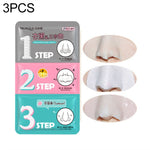 3 PCS Beauty Pig Nose Mask Remove Blackhead Acne Remover Clear Black Head 3 Step Kit Skin, Blue, Red