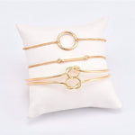 Punk Simple Double Knot Loop Metal Chain Bracelet Bohemian Retro Jewelry