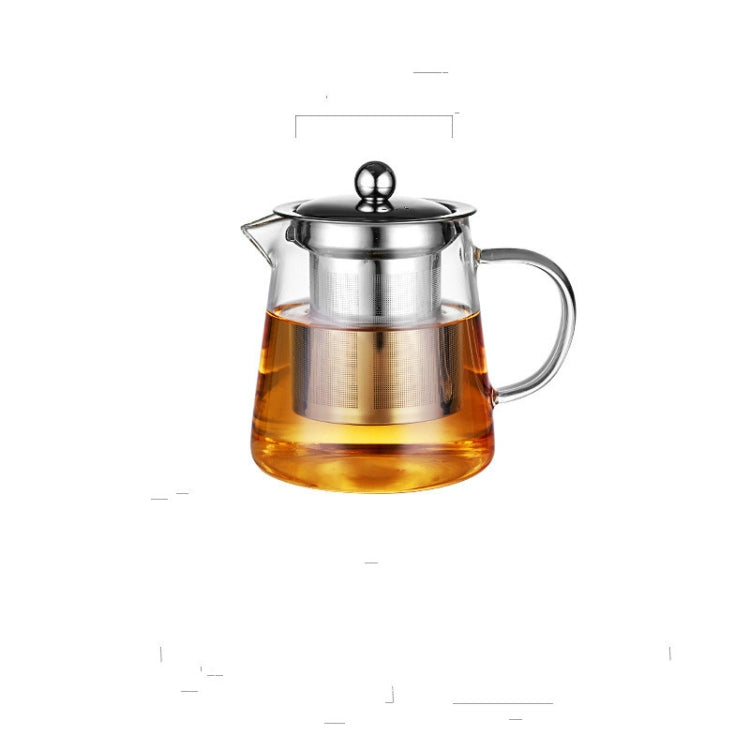Large Capacity Heat Resistant Glass Teapot Tea Set With Stainless Steel Filter For Kung Fu Tea, 450ML, 550ML, 750ML, 950ML