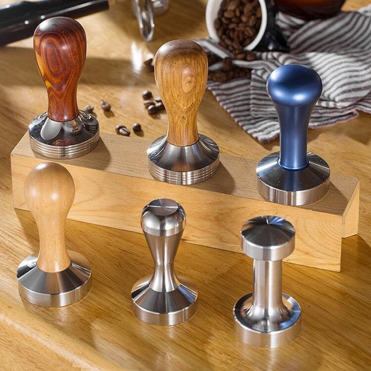 Stainless Steel Solid Wood Handle Integrated Coffee Powder, 57.5mm Red Sandalwood Handle, 58mm Red Sandalwood Handle, 57.5mm Oak Handle, 58mm Oak Handle, 57.5mm Rosewood Handle, 58mm Rosewood Handle, 57.5mm Stainless Steel Detachable Handle