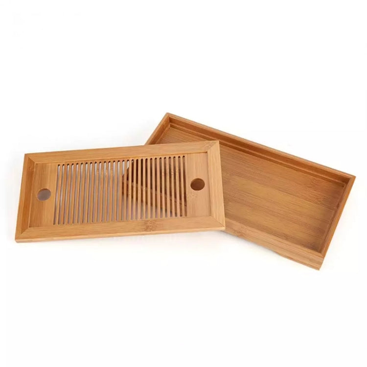 Bamboo Tea Trays Kung Fu Tea Accessories Tea Tray Table With Drain Rack, Bamboo Tea Trays