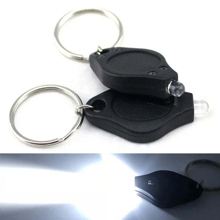 2 PCS Mini Pocket Keychain Flashlight Micro LED Squeeze Light Outdoor Camping Ultra Bright Emergency Key Ring Light Torch Lamp