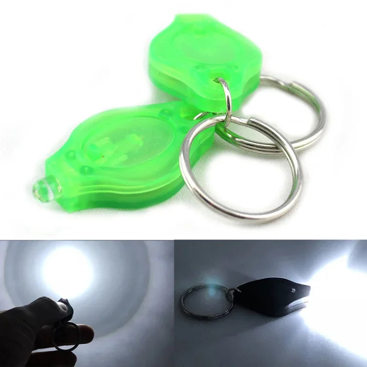 2 PCS Mini Pocket Keychain Flashlight Micro LED Squeeze Light Outdoor Camping Ultra Bright Emergency Key Ring Light Torch Lamp