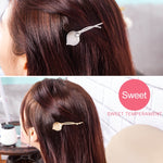 2 PCS Fashion Wedding Hair Jewelry Flower Barrettes Solid Metal Leaf Pearl Hairpins