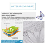 Butterfly Waterproof Polyester Shower Washable Bathroom Curtains, 80x180cm, 120x180cm, 150x180cm, 180x180cm, 200x180cm, 220x180cm, 240x180cm