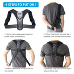 Adjustable Brace Support Belt Back Posture Corrector, M, L