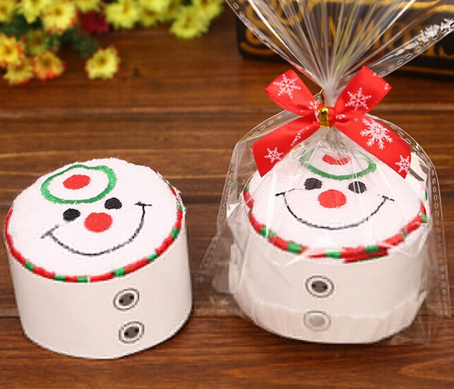 Christmas Creative Cake Towel Gift Washcloth Christmas Cute Towel Presents