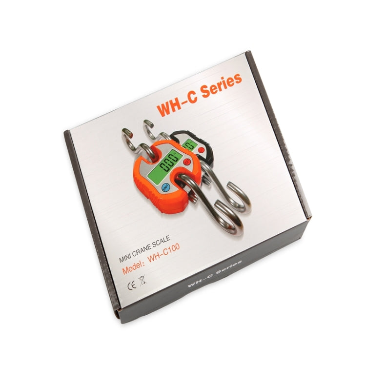 150kg Mini Portable Heavy Duty Electronic Digital Stainless Steel Hook Scale, Random Color Delivery, 150kg x 100g