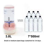 3.8L Grain Storage Bucket Cat Automatic Pet Feeder Water Dispenser, Drinking Fountain, Food Bowl