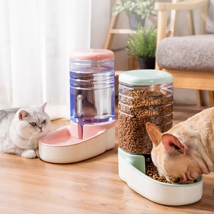 3.8L Grain Storage Bucket Cat Automatic Pet Feeder Water Dispenser, Drinking Fountain, Food Bowl