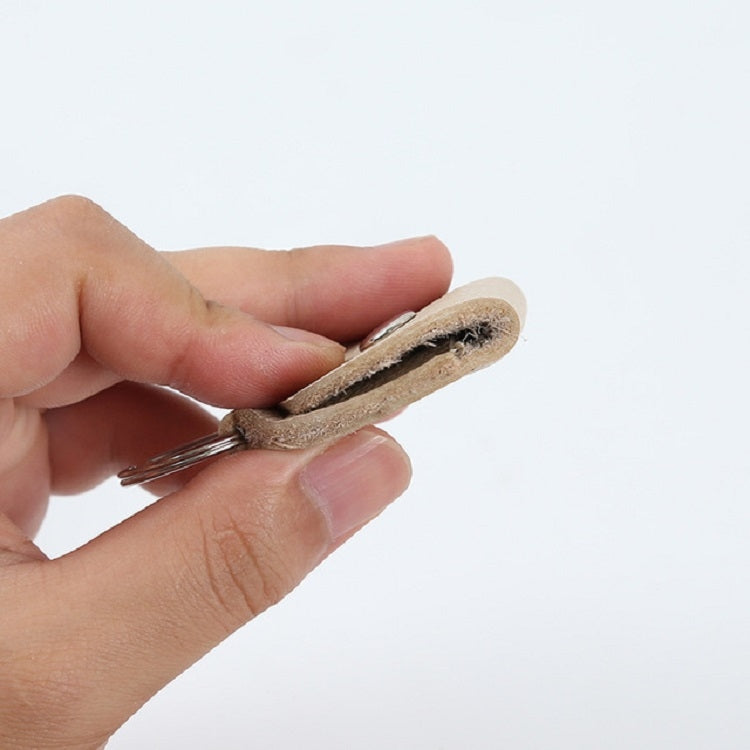 10 PCS Genuine Leather Guitar Pick Storage Bag with Key Ring, Black, Brown