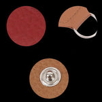 10 PCS Genuine Leather Guitar Pick Storage Bag with Key Ring, Black, Brown