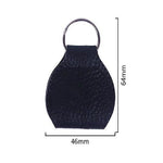 10 PCS Genuine Leather Guitar Pick Storage Bag with Key Ring, Black, Brown