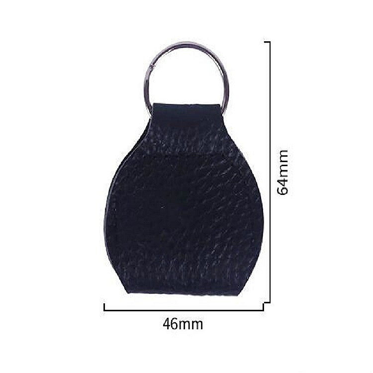 10 PCS Genuine Leather Guitar Pick Storage Bag with Key Ring, Black, Brown