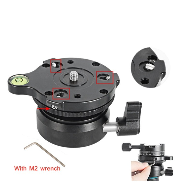 BENXIN DY-60N Universal Horizontal Adjustment Base Panoramic Pan-tilt SLR Camera Adjustment Table Hemispherical Base, DY-60N 1/4 inch