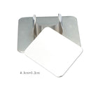 Salon-Maniküre-Fingerring-Farbpalette, Make-up-Creme-Mischpalette, Kosmetik-Make-up-Werkzeug, Edelstahlplatte, kleines Quadrat