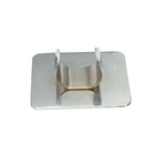 Salon-Maniküre-Fingerring-Farbpalette, Make-up-Creme-Mischpalette, Kosmetik-Make-up-Werkzeug, Edelstahlplatte, kleines Quadrat