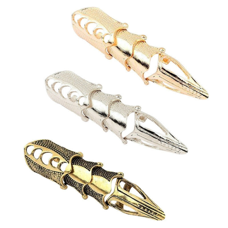 Vintage Punk Silver Cool Pointed Long Joint Ring, Gold, Bronze, Silver, Ancient Gold