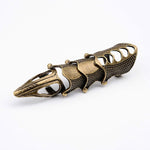 Vintage Punk Silver Cool Pointed Long Joint Ring, Gold, Bronze, Silver, Ancient Gold