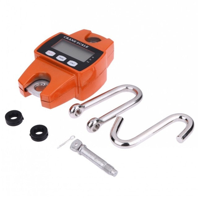 300kg x 100g Portable LCD Digital Stainless Steel Hook Mini Electronic Hook Scale, 300kg x 100g