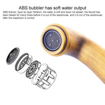 Copper Antique Hot Cold Double Blue White Porcelain Faucet, Platinum, Black Gold, Black, Antique