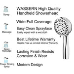 4 Inches Shower Head ABS Bathroom Bath Shower Water Saving High Pressure Round Shape Hand Shower, 4 Inches Shower Head
