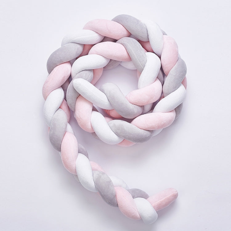 2M  Pure Color Weaving Knot for Infant Room Decor Crib Protector Newborn Baby Bed Bumper Bedding Accessories