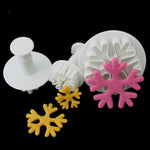 6 PCS Snowflake Spring Mould Fondant Cake Tool Biscuit Embossing Printing Mould DIY Baking Tools, Snowflake Shape