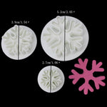 6 PCS Snowflake Spring Mould Fondant Cake Tool Biscuit Embossing Printing Mould DIY Baking Tools, Snowflake Shape