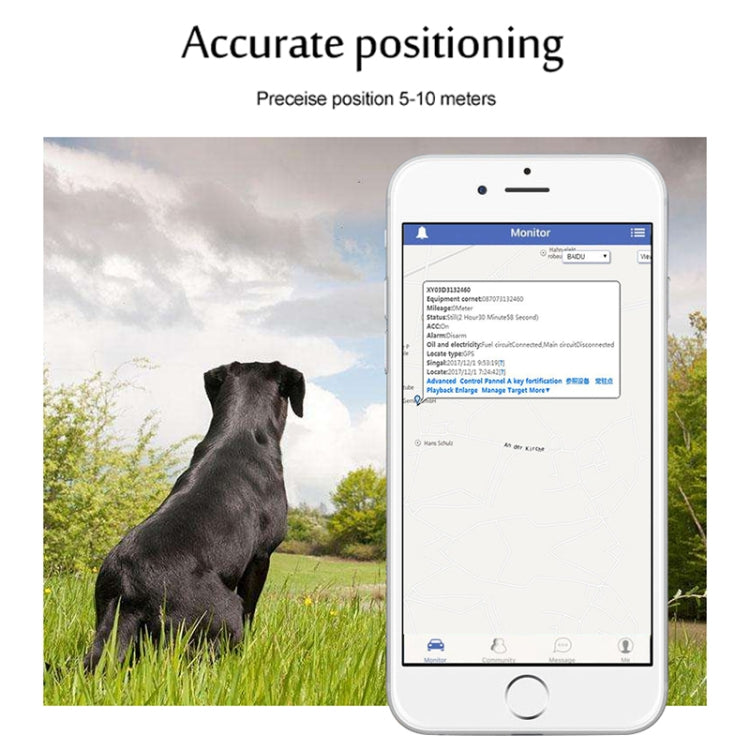 TK200 2G IP67 Waterproof GPS / GPRS / GSM Personal / Goods /  Pet / Bag Locator Pet Collar Real-time Tracking Device, TK200