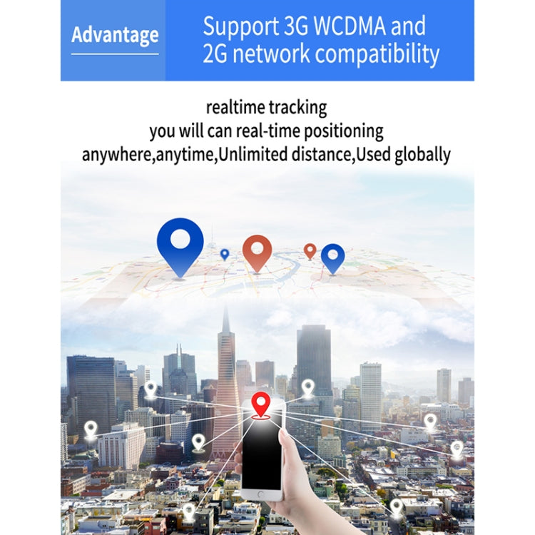 TK203 4G GPS / GPRS / GSM Personal / Goods /  Pet / Bag Locator Pet Collar Real-time Tracking Device, TK203