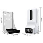 K9 Pro Handsfree Non-contact Body Light-sensitive Distance Sensor Thermometer + 1000ml Automatic Non-contact Liquid Soap Dispenser with Base Mount, K9 Pro